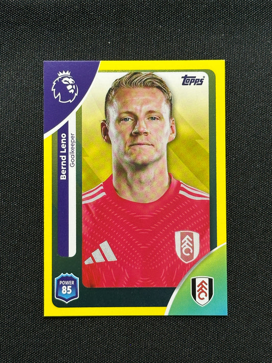 Bernd Leno Yellow Parallel Base - Topps Premier League 2026