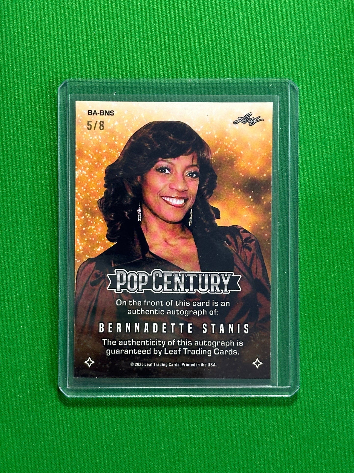 Bernnadette Stanis Autograph 5/8 - Leaf Pop Century 2025