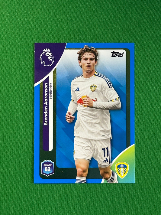 Brenden Aaronson Blue Parallel Base - Topps Premier League 2026