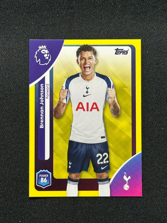 Brennan Johnson Yellow Parallel Base - Topps Premier League 2026