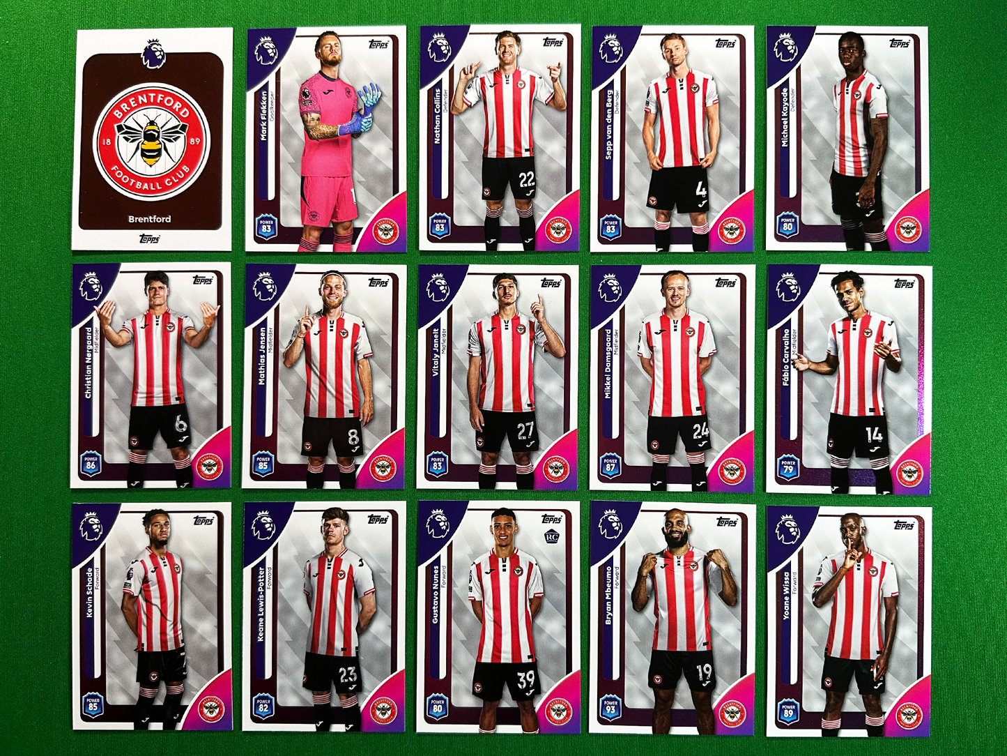 Brentford Full Base Set - Topps Premier League 2026
