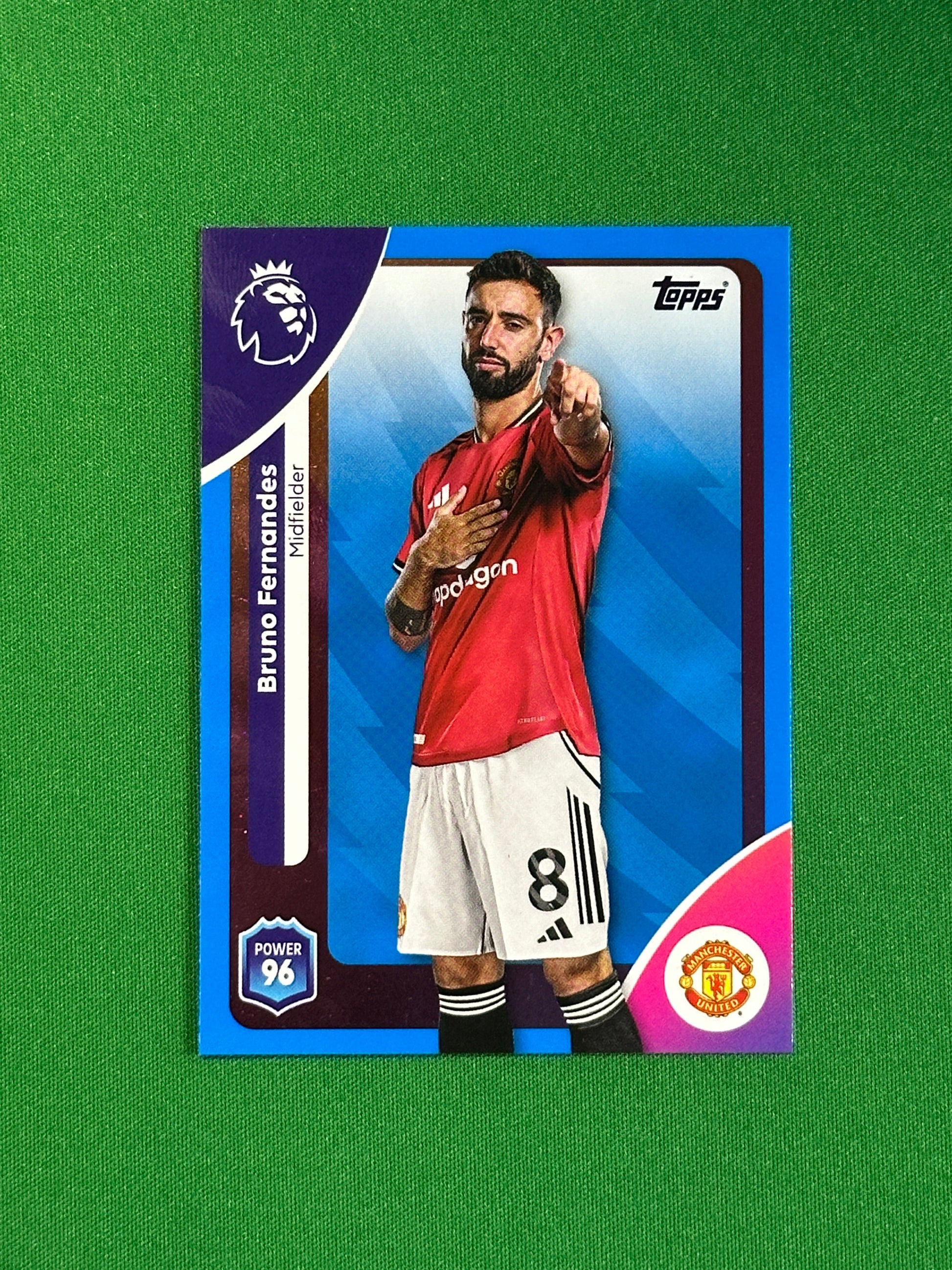 Bruno Fernandes Blue Parallel Base - Topps Premier League 2026