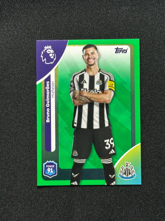 Bruno Guimaraes Green Parallel Base - Topps Premier League 2026