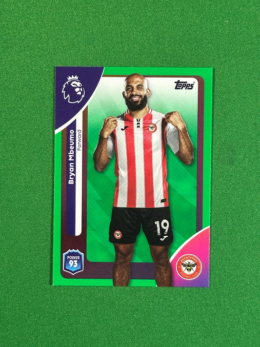 Bryan Mbuemo Green Parallel Base - Topps Premier League 2026
