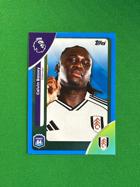 Calvin Bassey Blue Parallel Base - Topps Premier League 2026