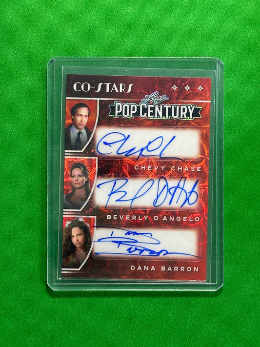 Chevy Chase & Beverly D'Angelo & Dana Barron Autograph 1/1 - Leaf Pop Century 2025