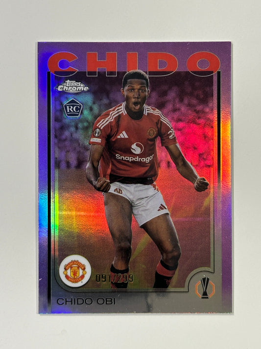 Chido Obi Numbered Parallel 91/299 - Topps Chrome 2024/25