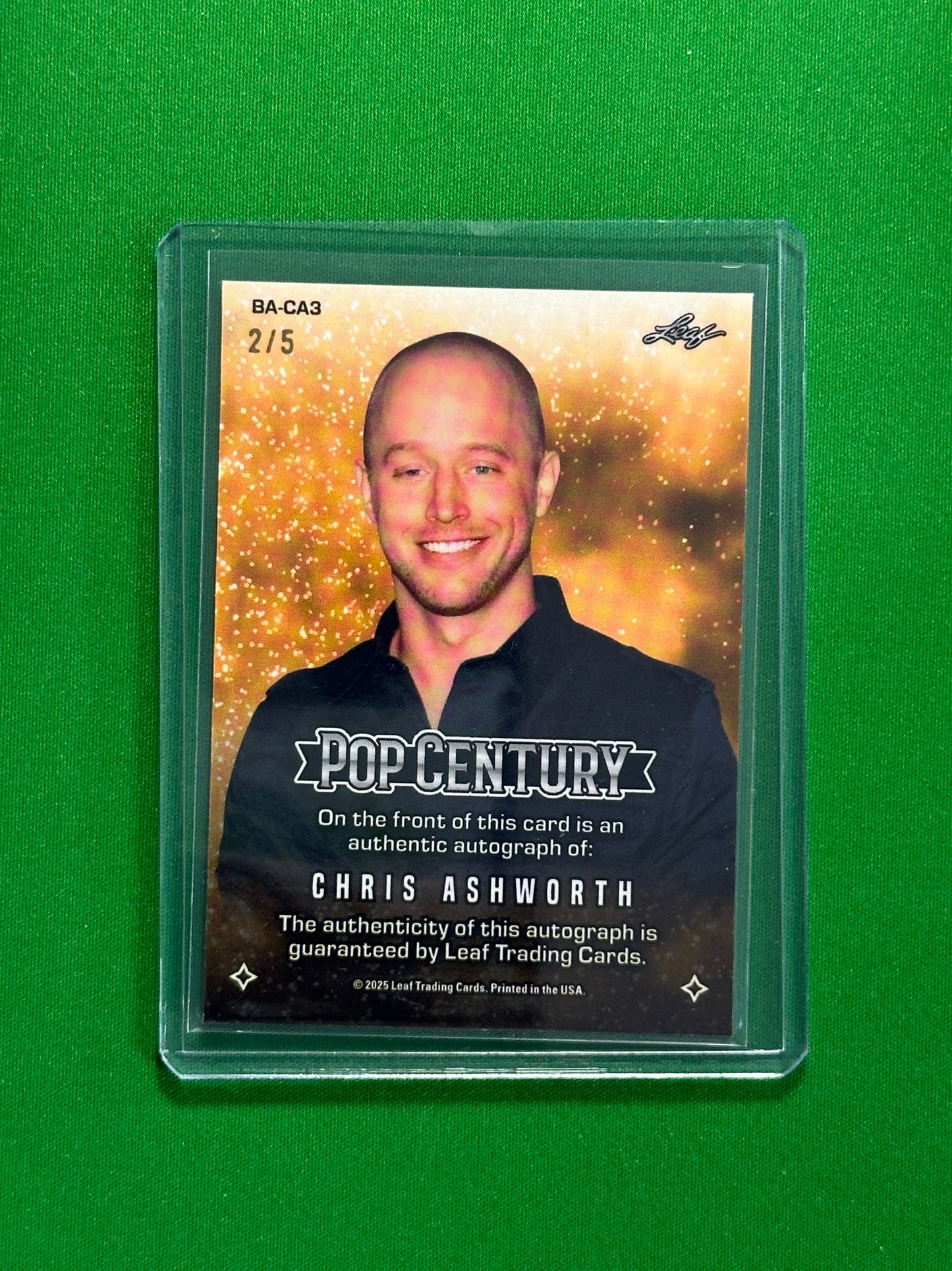 Chris Ashworth Autograph 2/5 - Leaf Pop Century 2025