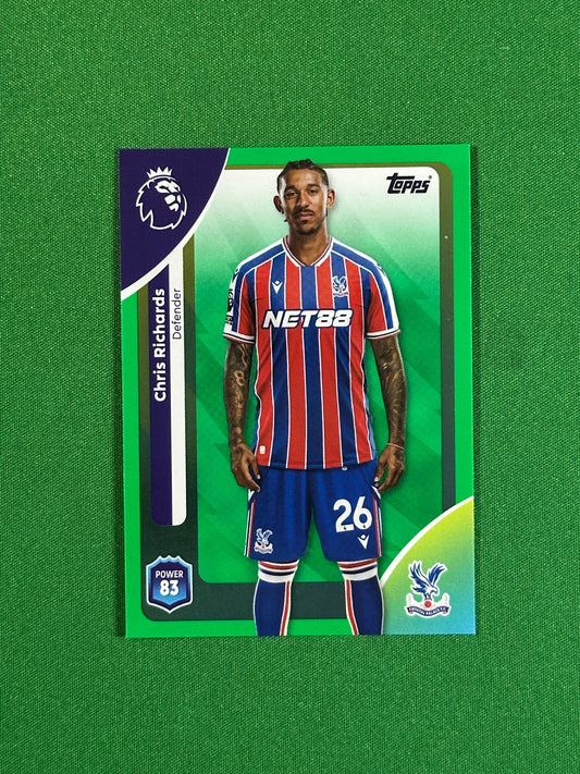 Chris Richards Green Parallel Base - Topps Premier League 2026