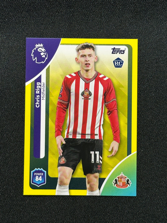 Chris Rigg Yellow Parallel Base - Topps Premier League 2026