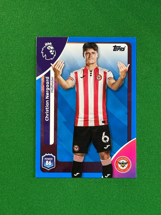 Christian Norgaard Blue Parallel Base - Topps Premier League 2026