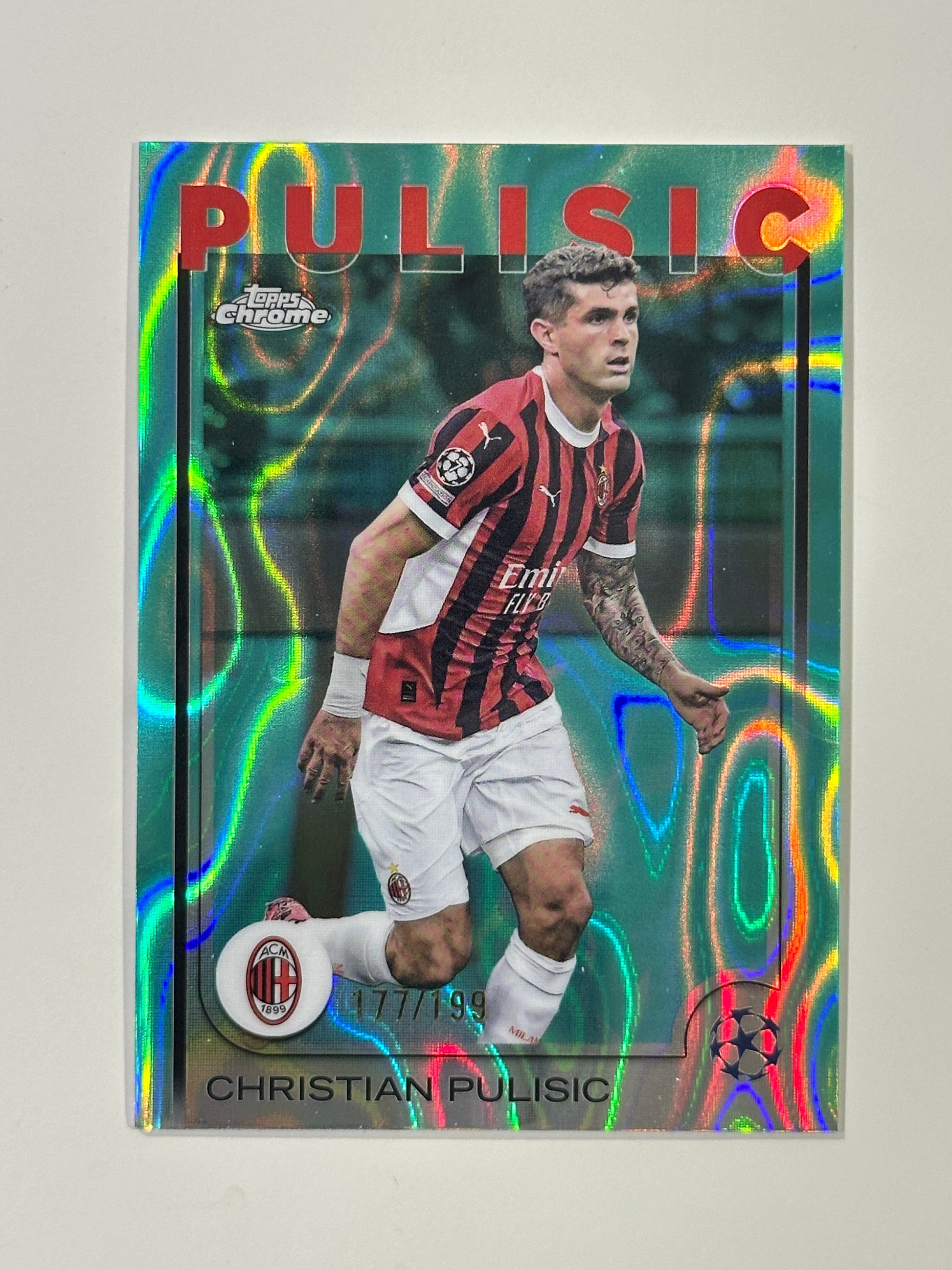 Christian Pulisic Numbered Parallel 177/199 - Topps Chrome 2024/25