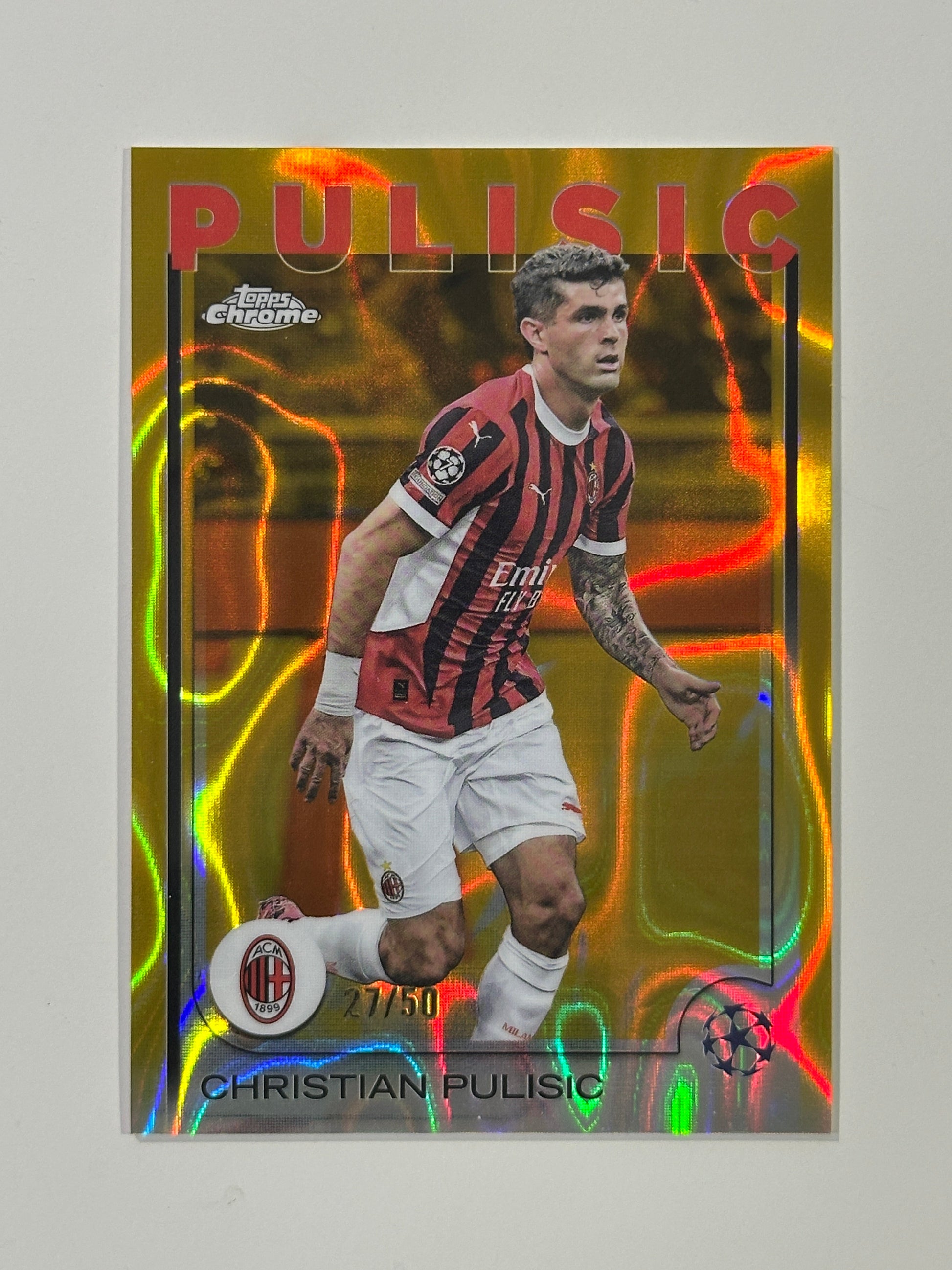 Christian Pulisic Numbered Parallel 27/50 - Topps Chrome 2024/25