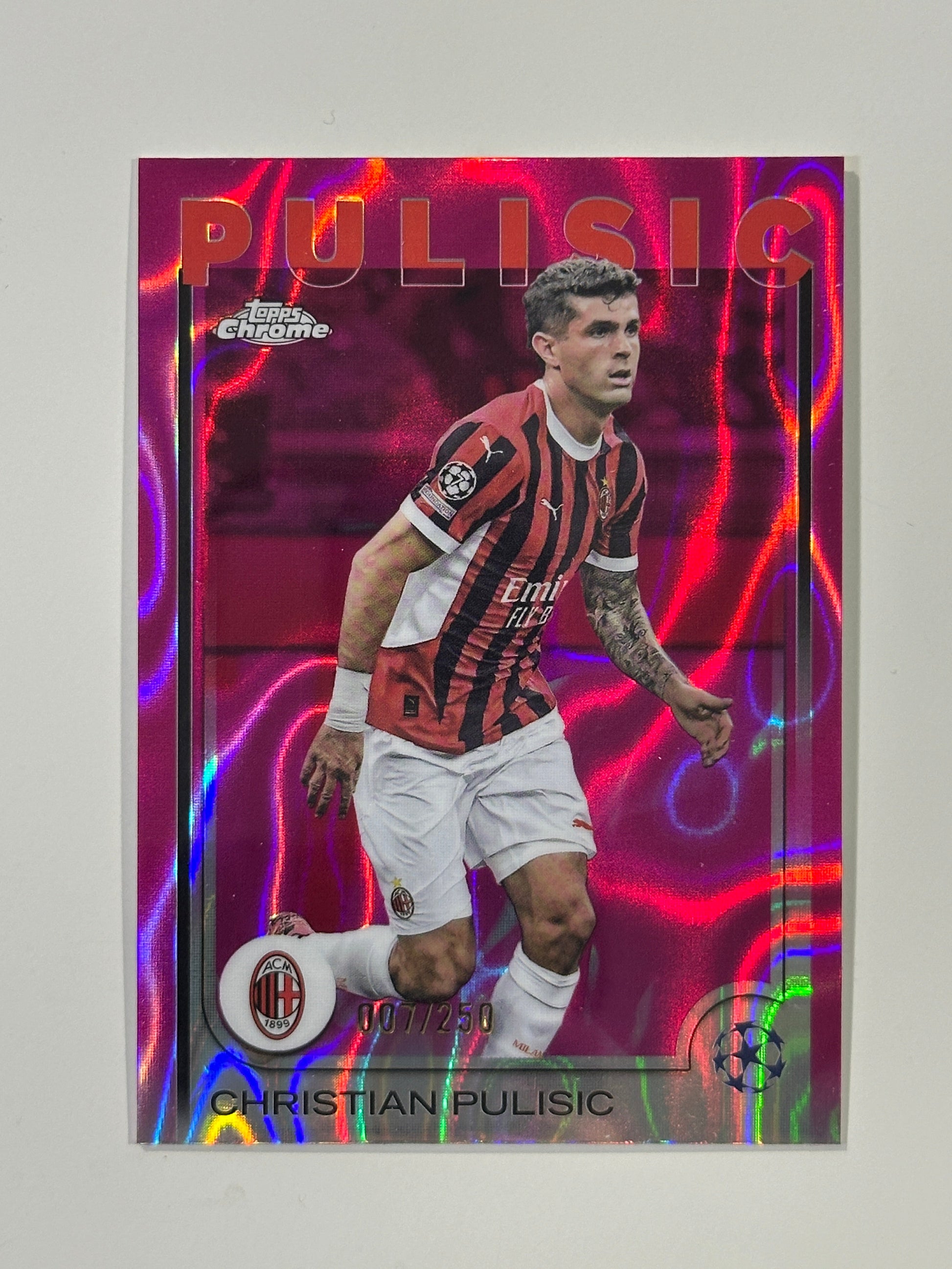 Christian Pulisic Numbered Parallel 7/250 - Topps Chrome 2024/25