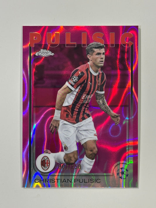 Christian Pulisic Numbered Parallel 7/250 - Topps Chrome 2024/25