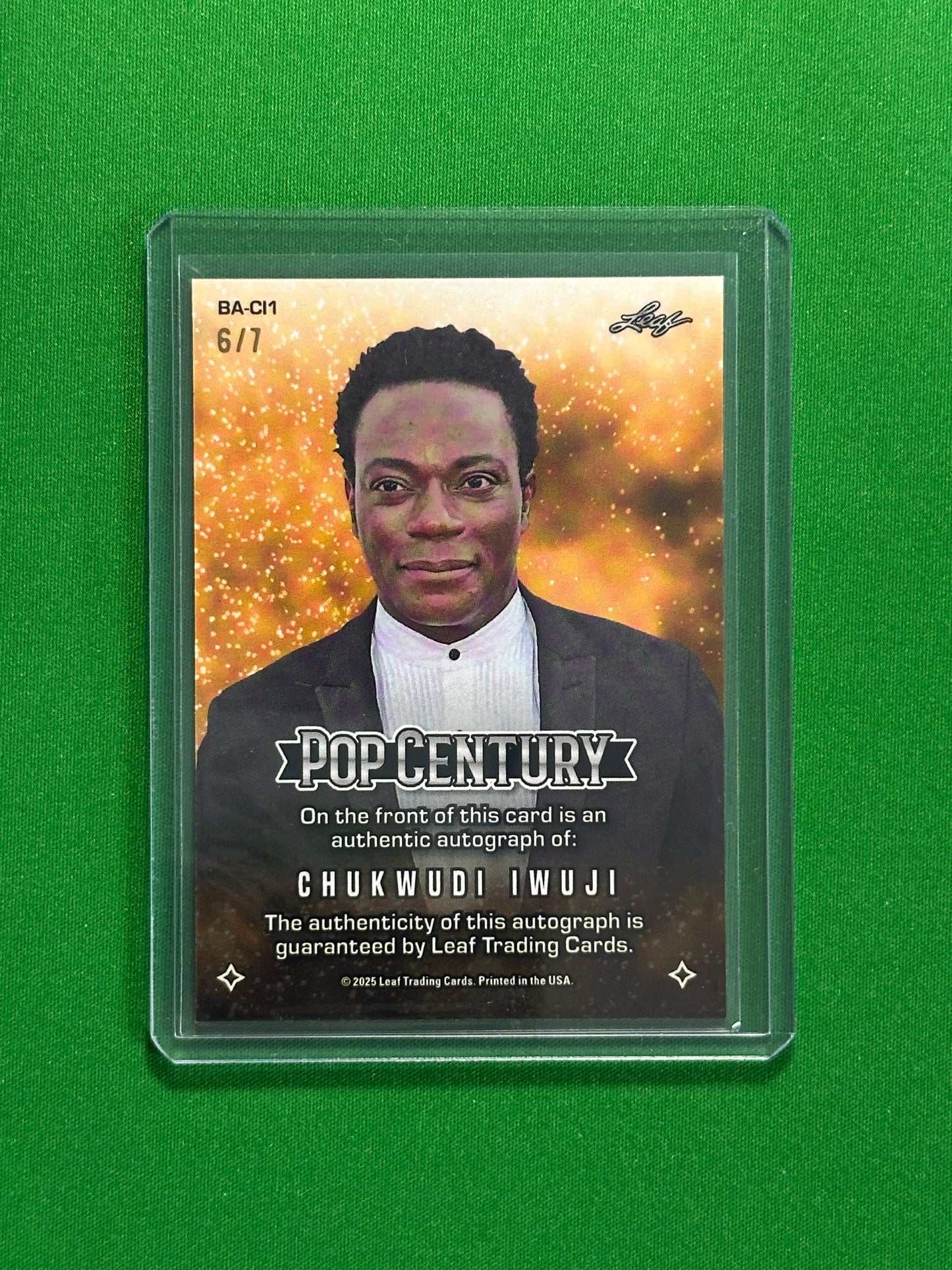Chukwudi Iwuji Autograph 6/7 - Leaf Pop Century 2025