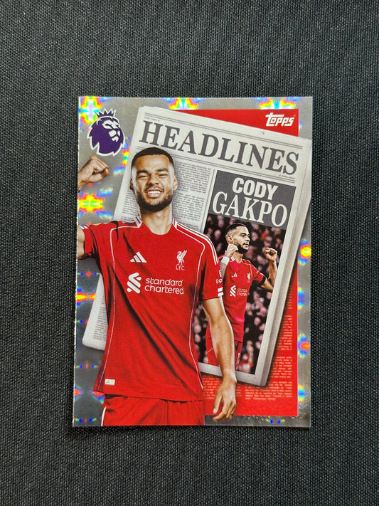 Cody Gakpo Liverpool Headlines - Topps Premier League 2026