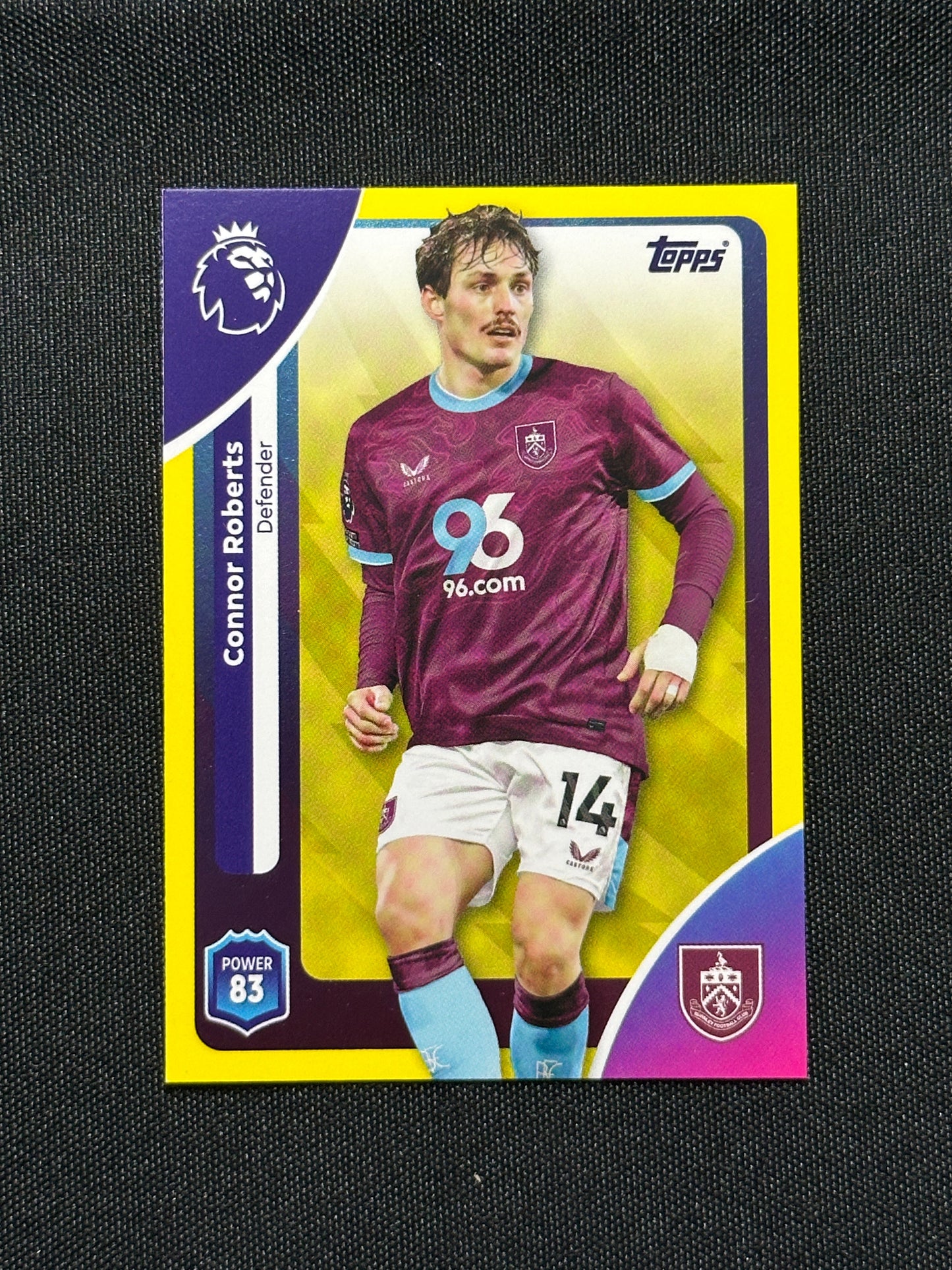 Connor Roberts Yellow Parallel Base - Topps Premier League 2026