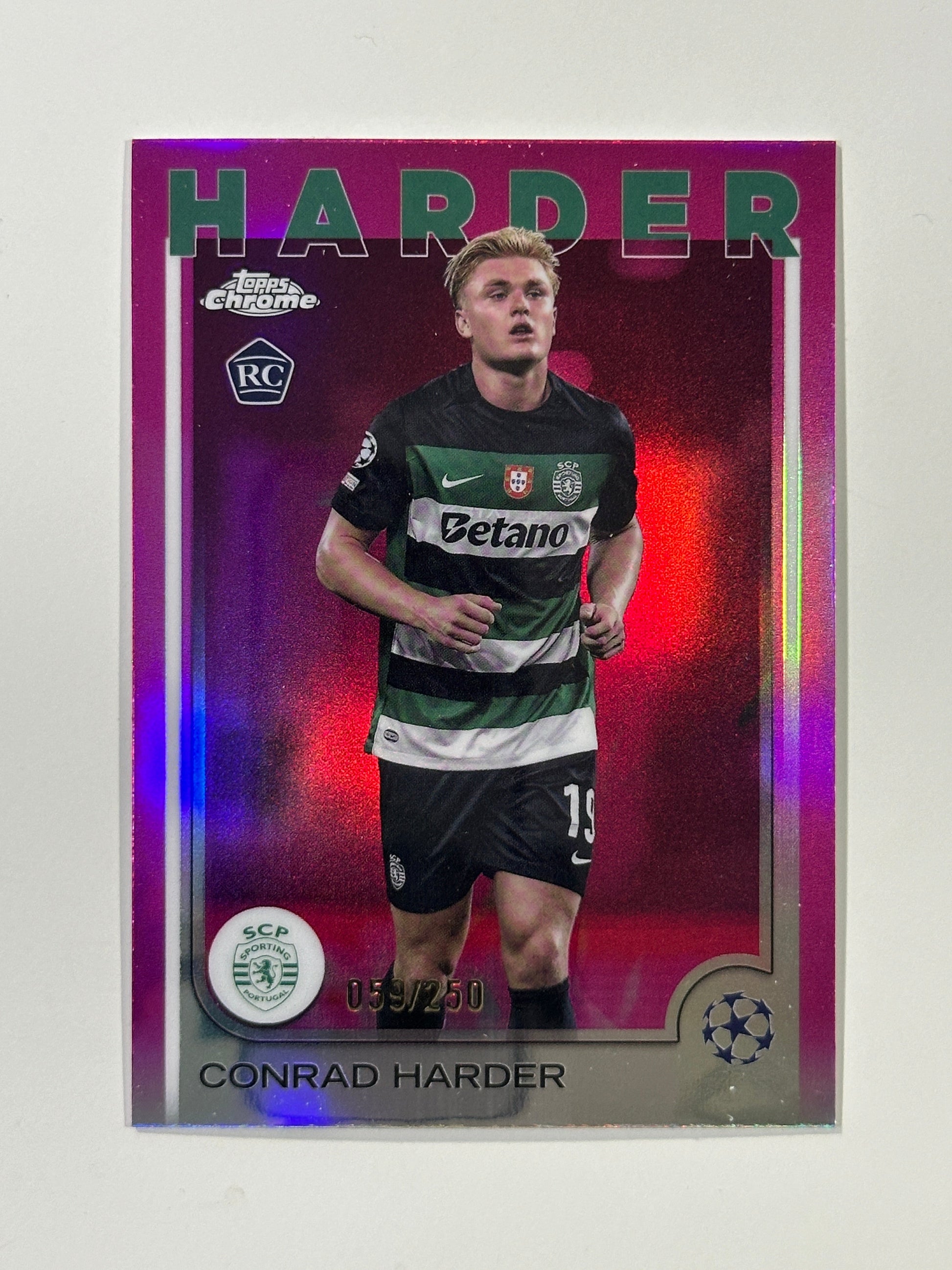 Conrad Harder Numbered Parallel 59/250 - Topps Chrome 2024/25