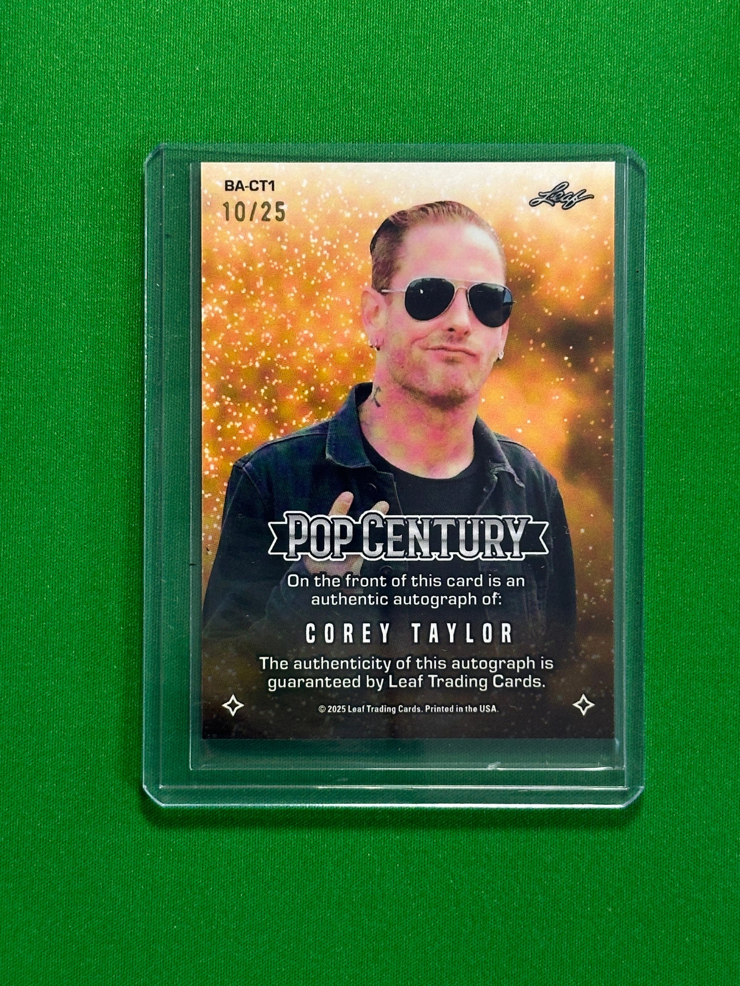 Corey Taylor Autograph 10/25 - Leaf Pop Century 2025