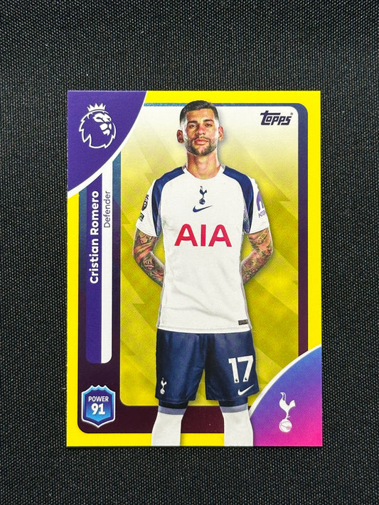 Cristian Romero Yellow Parallel Base - Topps Premier League 2026