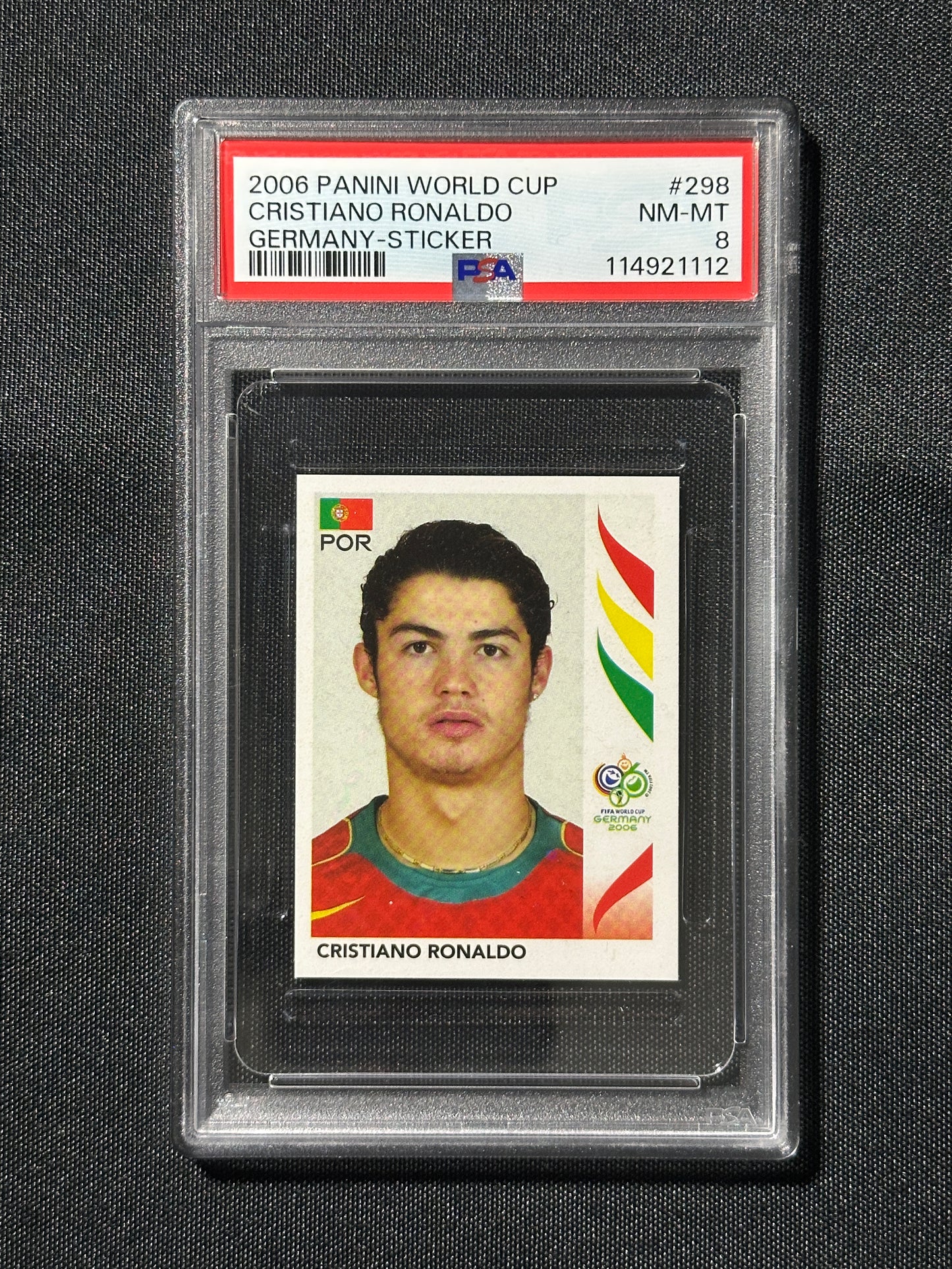 Cristiano Ronaldo Sticker - 2006 Panini World Cup - PSA 8