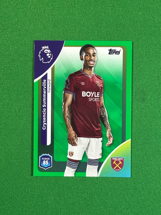 Crysencio Summerville Green Parallel Base - Topps Premier League 2026