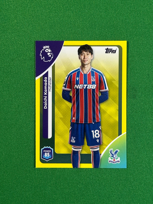 Daichi Kamada Yellow Parallel Base - Topps Premier League 2026