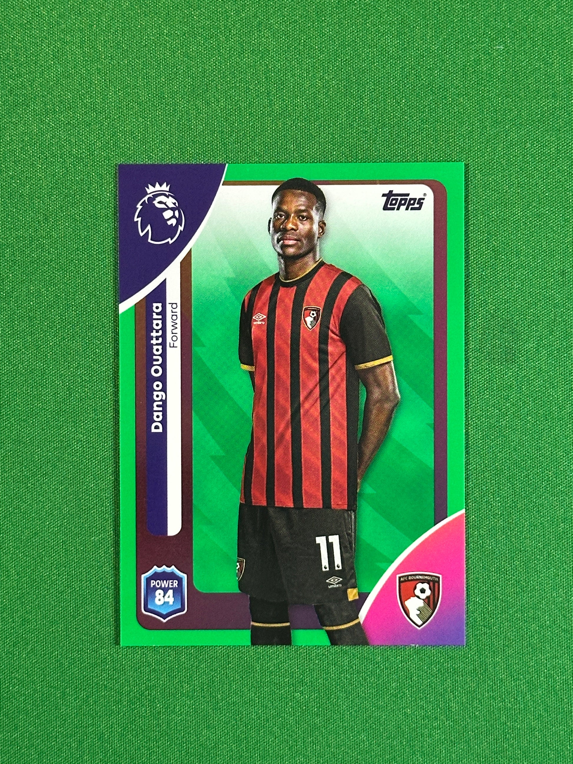 Dango Ouattara Green Parallel Base - Topps Premier League 2026