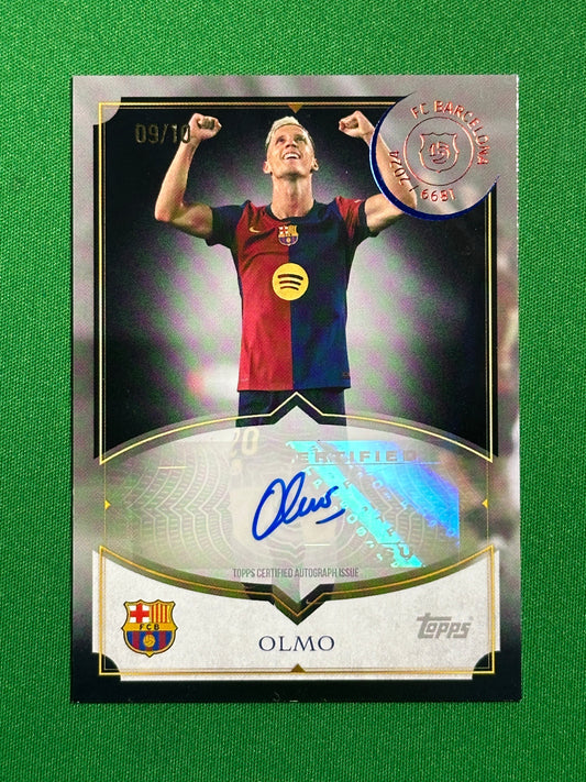 Dani Olmo Autograph 09/10 - Topps Barcelona 125th Anniversary Front