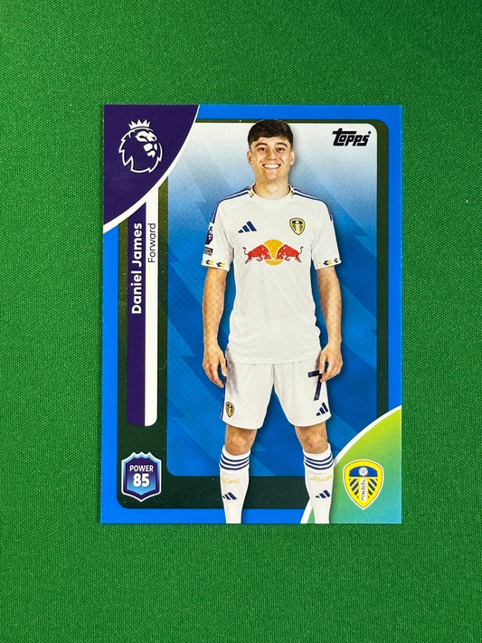 Daniel James Blue Parallel Base - Topps Premier League 2026