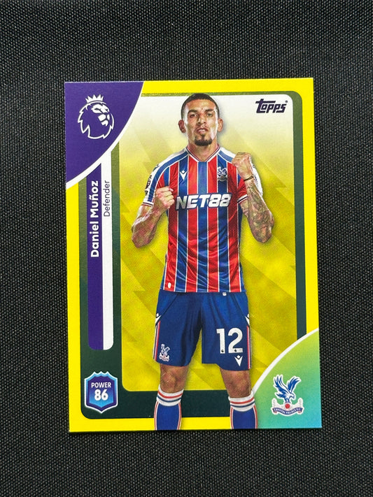 Daniel Munoz Yellow Parallel Base - Topps Premier League 2026