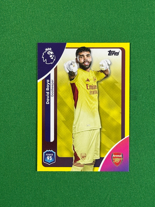 David Raya Yellow Parallel Base - Topps Premier League 2026