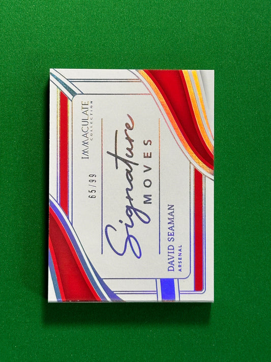 David Seaman Autograph Booklet 65/99 - Panini Immaculate 2023/24