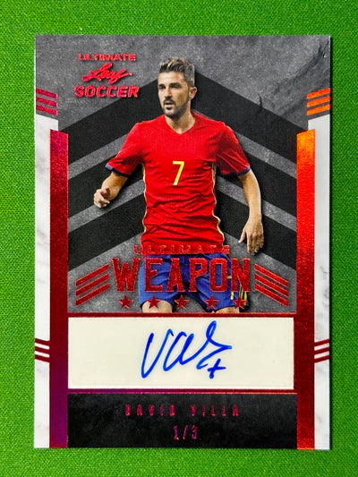 David Villa Autograph 1/3 - Leaf Ultimate Soccer 2022