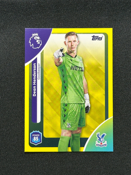 Dean Henderson Yellow Parallel Base - Topps Premier League 2026