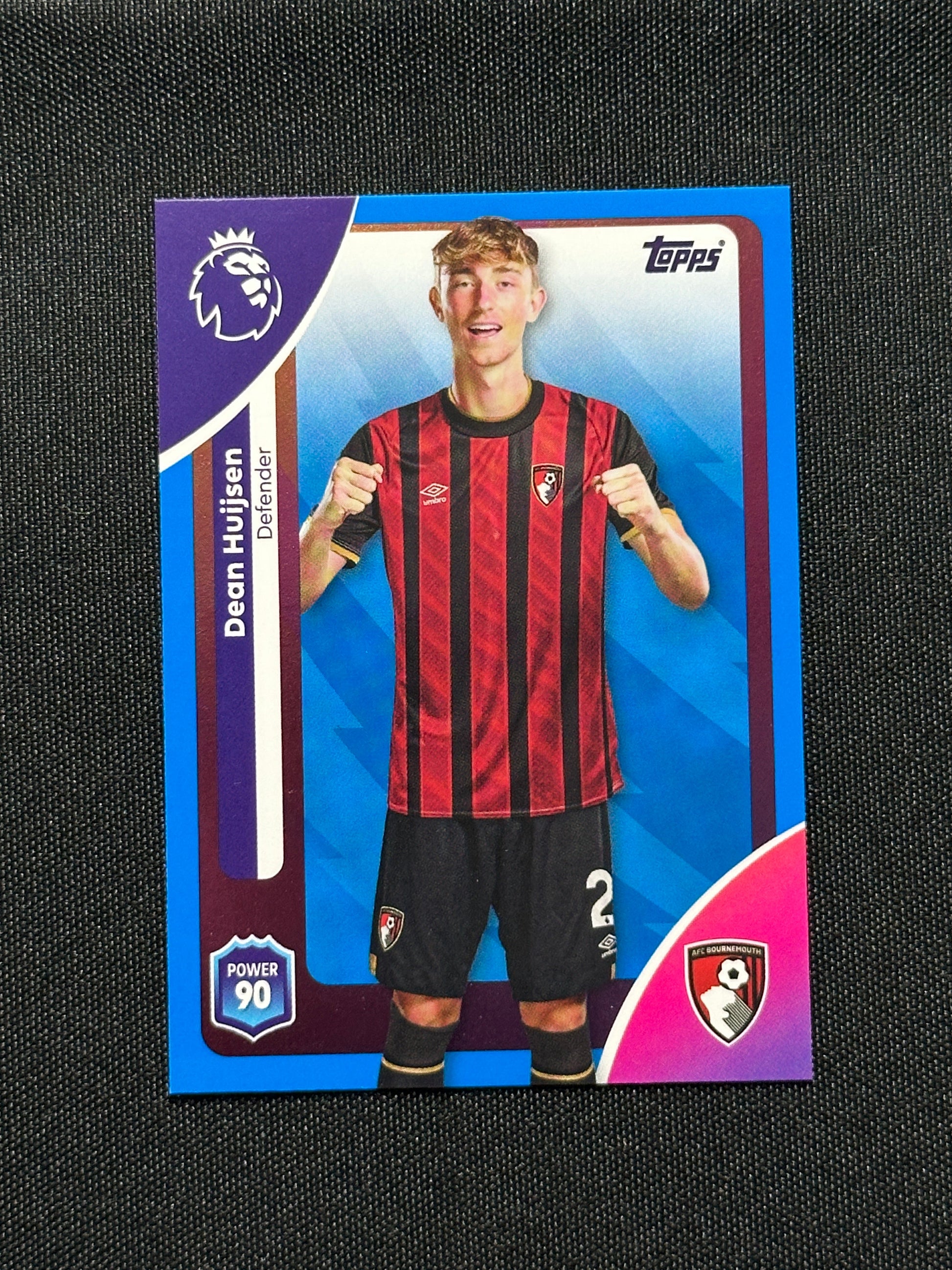 Dean Huijsen Blue Parallel Base - Topps Premier League 2026