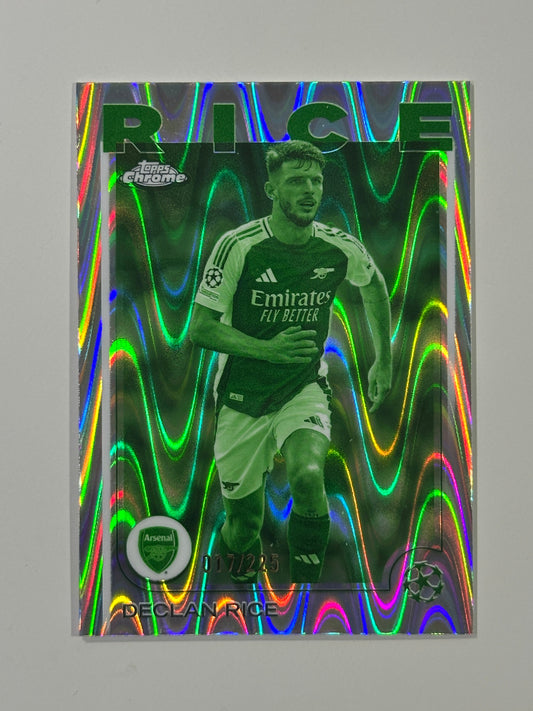 Declan Rice Numbered Parallel 17/225 - Topps Chrome 2024/25