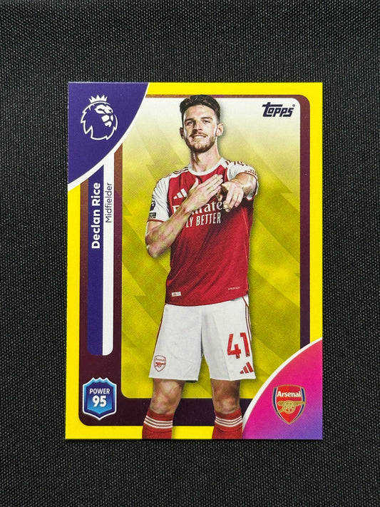 Declan Rice Yellow Parallel Base - Topps Premier League 2026