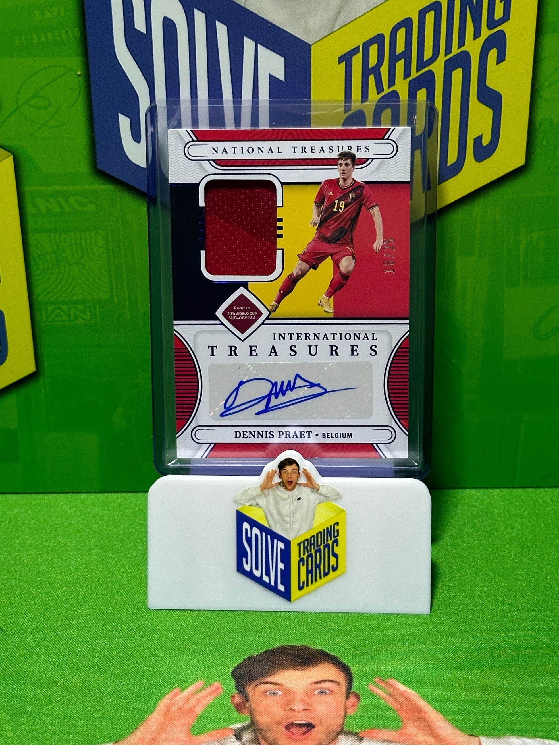 Dennis Praet 18/25 Autograph - Belgium - Panini National Treasures 2022 Main