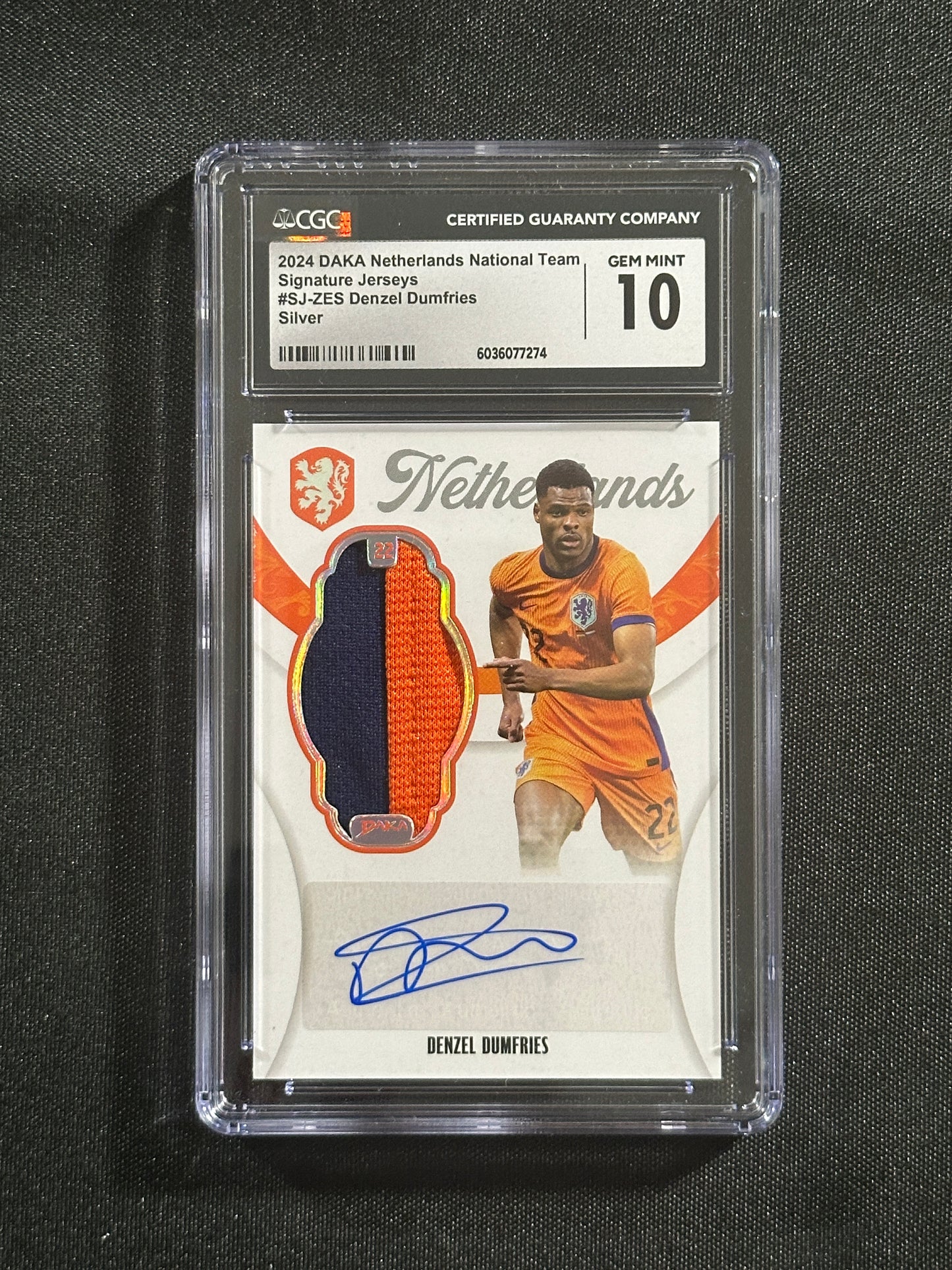 Denzel Dumfries Autograph 03/25 CGC10 - DAKA Netherlands 2024