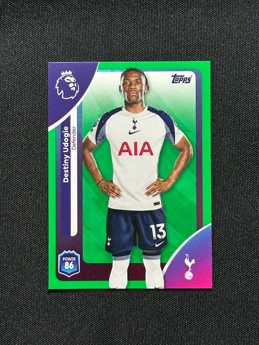 Destiny Udogie Green Parallel Base - Topps Premier League 2026
