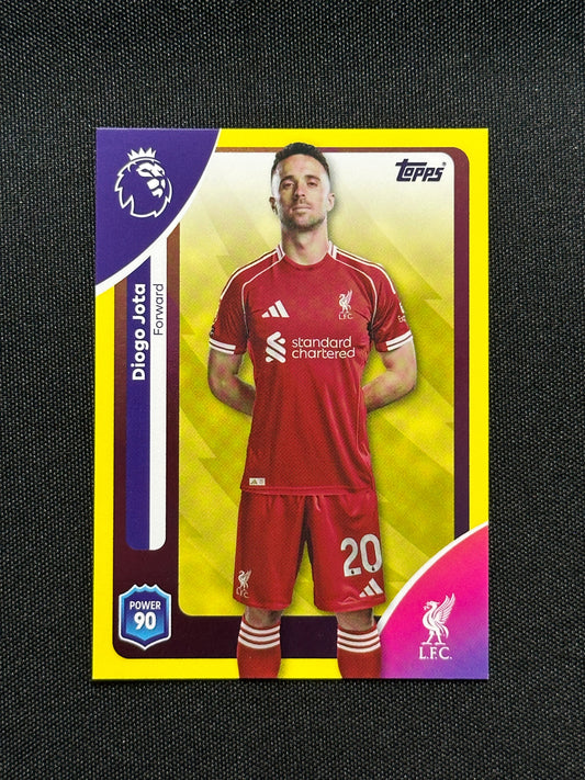 Diogo Jota Yellow Parallel Base - Topps Premier League 2026