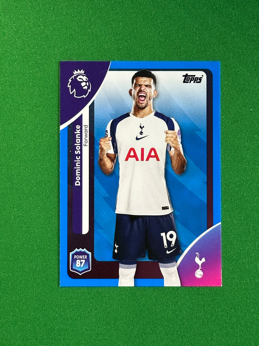 Dominic Solanke Blue Parallel Base - Topps Premier League 2026