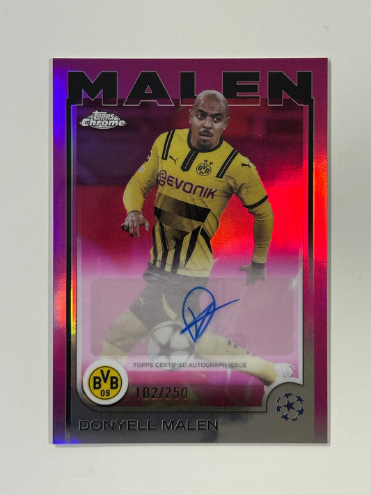 Donyell Malen Autograph 102/250 - Topps Chrome 2024/25