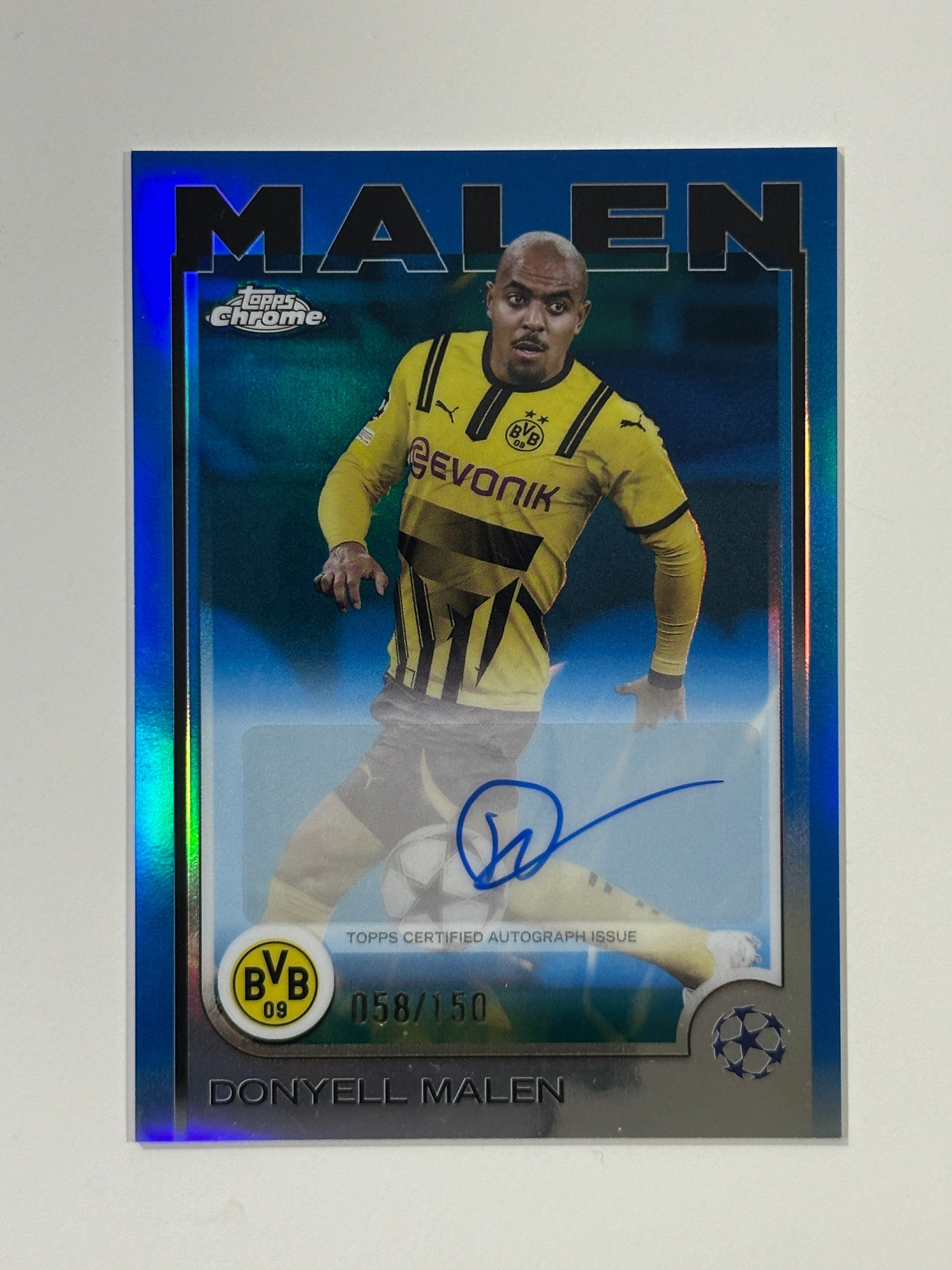 Donyell Malen Autograph 58/150 - Topps Chrome 2024/25
