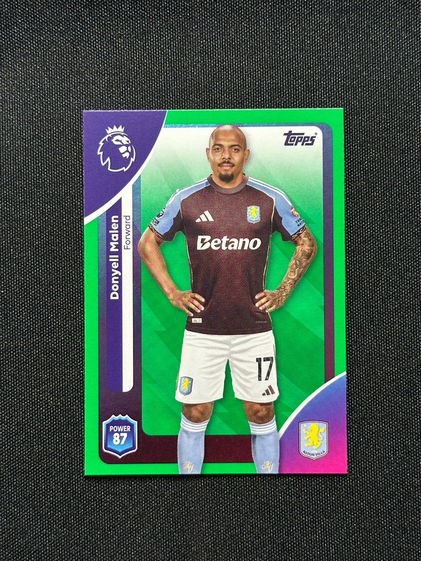 Donyell Malen Green Parallel Base - Topps Premier League 2026