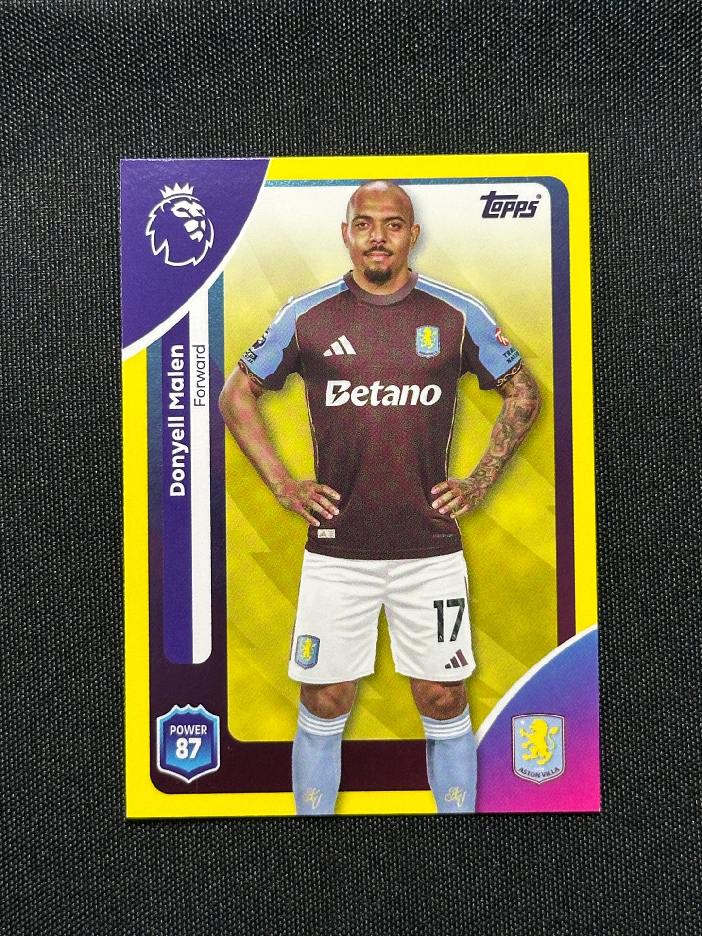 Donyell Malen Yellow Parallel Base - Topps Premier League 2026