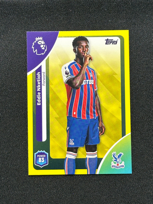 Eddie Nketiah Yellow Parallel Base - Topps Premier League 2026