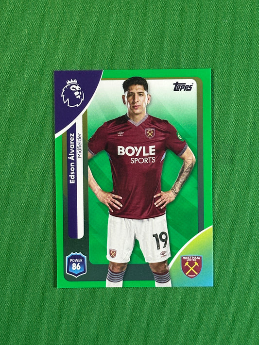 Edson Alvarez Green Parallel Base - Topps Premier League 2026